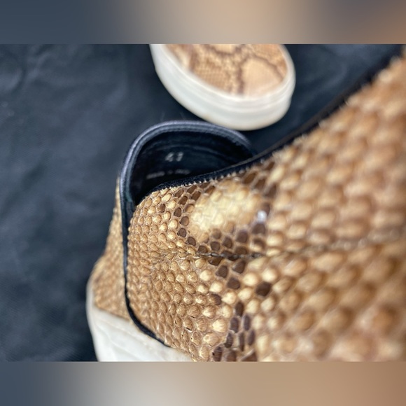 Celine Python Snakeskin Slip-on Sneakers Skater Almond Toe - Picture 14 of 14